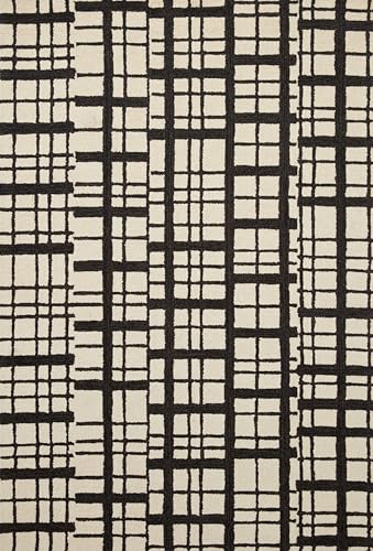 Loloi Chris Loves Julia Polly Black/Ivory 2'-3" x 3'-9" Accent Rug - color: Black / Ivory, size: 2'3" x 3'9" (Rectangular)
