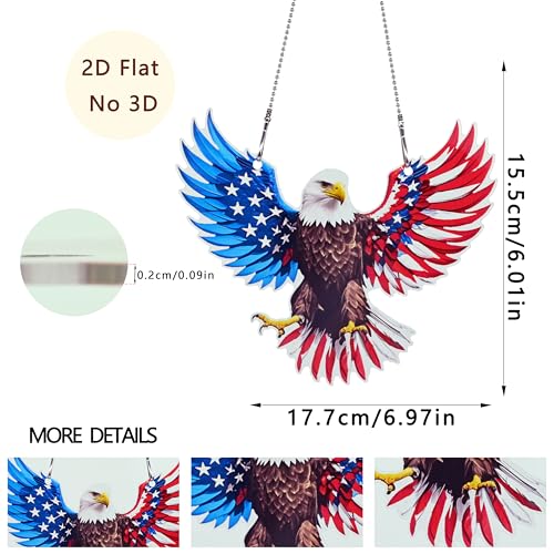 4th of July Bird Ornaments Colorful Window Hanging Decorations Home Wall Decor for Bedroom Patio Indoor Outdoor - color: Bird