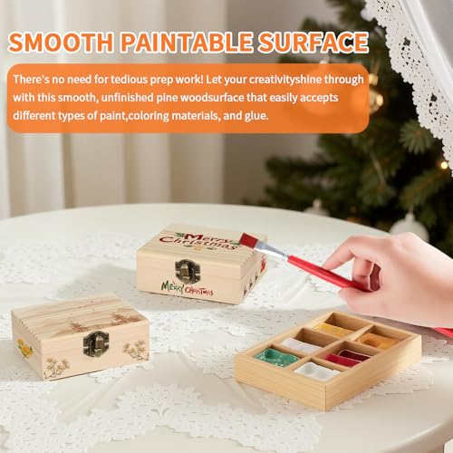 Small Unfinished Wooden Storage Box (Small 4.3 * 2.7 * 1.9 Inch) - size: Small 4.3*2.7*1.9 Inch