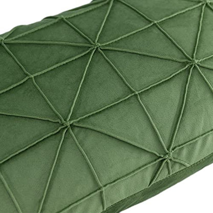JWH Velvet Throw Pillow Cover, Green, 14x24 Inch - color: Green, size: 24" x 14" (Pack of 1)