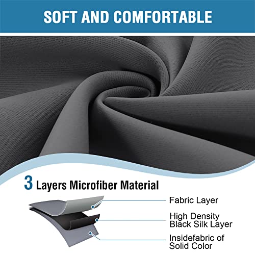 H.VERSAILTEX Doorway Curtain Blackout Closet Door Curtain Room Divider Window Treatment Curtain for Bedroom Thermal Insulated Privacy Drape Soundproof Grommet, 42 x 80 inches, 1 Panel, Charcoal Grey - color: Charcoal Gray, size: 42"W x 80"L (Pack of 1)