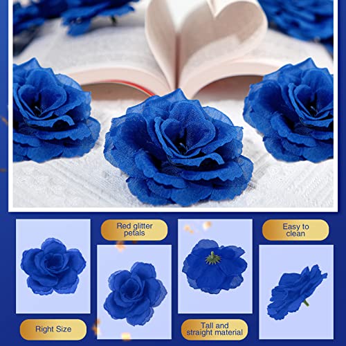 Yunlly 100 Pcs Artificial Flower for Wedding, Blue - color: Blue