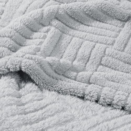 Whale Flotilla Lightweight Fleece King Size Blanket for Bed, Light Grey - color: Light Grey, size: King(90x104 Inch)