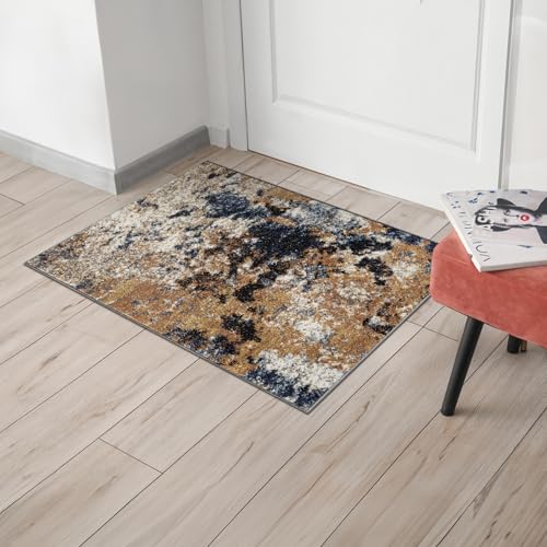 Keen Home Design Abstract Non-Shedding Entryway Rug, Soft Thick Pile, 2x3 - color: Skies Multi, size: 2' x 3' (Rectangular)