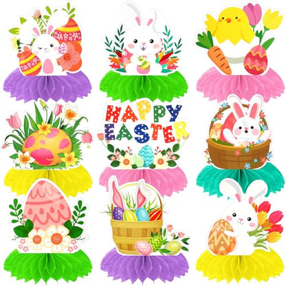 Happy Easter Honeycomb Centerpiece Decorations for Table