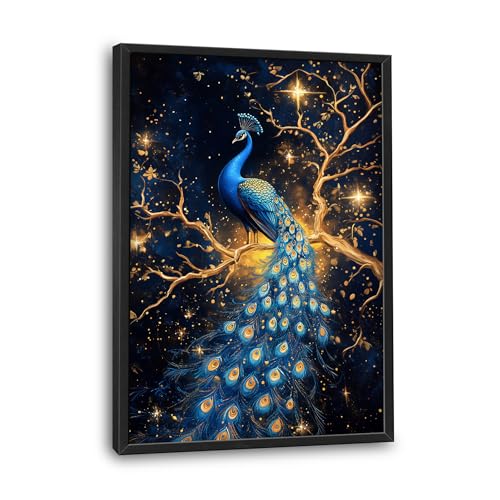 Lovira Peacock Large Wall Art Tree Canvas Wall Decor Pictures Prints Painting Framed Modern Vertical Artwork for Living Room Bedroom Bathroom Office 24"x36" - color: Peacock Tree, size: 36"L x 24"W