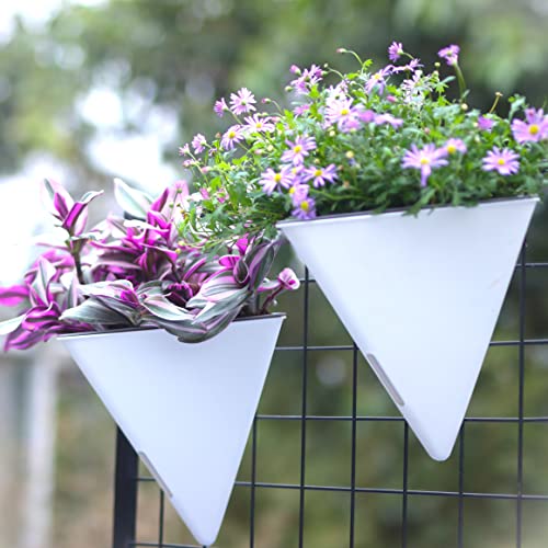 LaLaGreen Wall Planters for Indoor Plants (12in, 4 Pack) Hanging Planter - color: White X 4 Pack