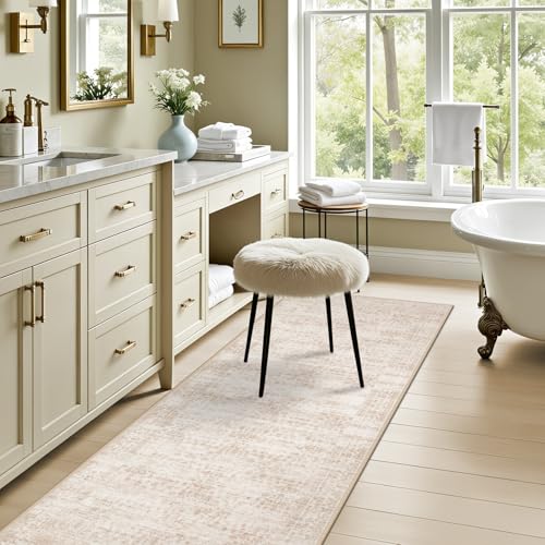 Hallway Runner Rug: 2.6x8 Kitchen Rugs for Living Room Beige Brown - color: Beige Brown, size: 2'6" x 8' (Runner)