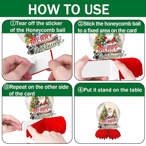 Christmas Party Centerpieces, Christmas Honeycomb Centerpieces for Table - style: Santa Claus