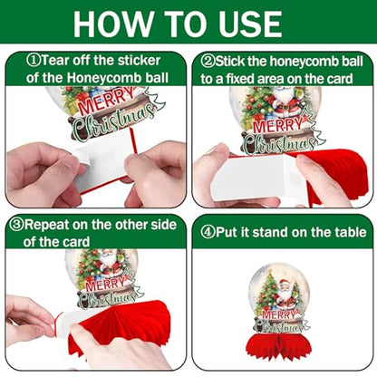 Christmas Party Centerpieces, Christmas Honeycomb Centerpieces for Table - style: Santa Claus