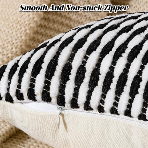 AmHoo Boho Chenille Pillow Cover,14 x 36-Inch Black - color: Black, size: 36" x 14" (Pack of 1)