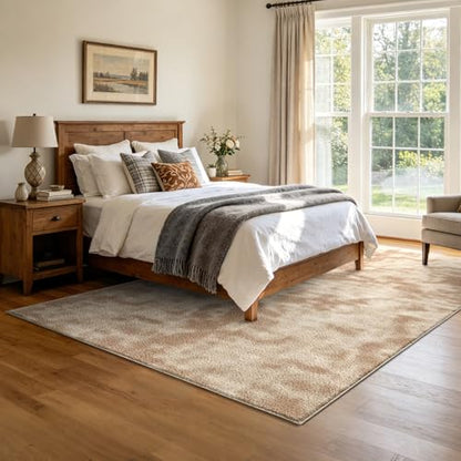 6x9 Large Tie-dye Beige Area Rug Washable Non-Slip for Living Room Bedroom - color: 01 Tie-dye Beige, size: 6' x 9' (Rectangular)