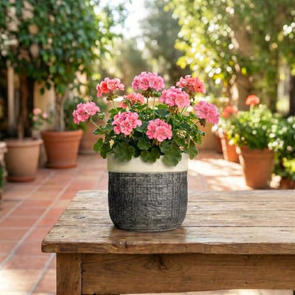 6 Inch Plant Pot, Ceramic Plant Pots, Round Planter, Light Black - color: Light Black, size: 6 Inch