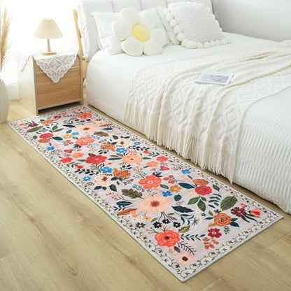 Rugcomf Runner Rug 2x6 Washable, Beige - color: Beige, size: 2' x 6' (Rectangular)