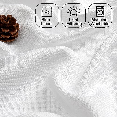 Chyhomenyc White Curtains 84 Inch Length 2 Panels 40Wx84L inches - color: White, size: 40"W x 84"L (Pack of 2)