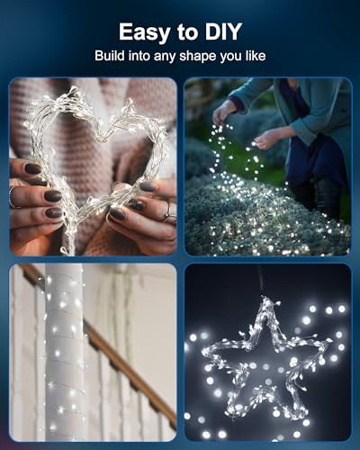 Minetom Fairy Lights Battery Operated, Twinkle String Lights 5ft 60LED - color: Pure White