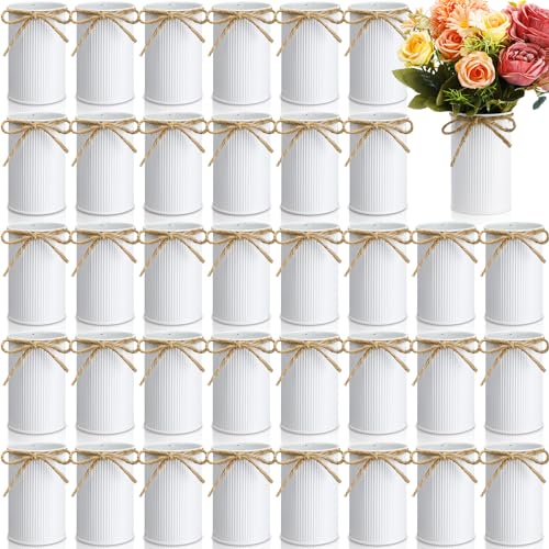 4.33 Inch Mini Vase Wedding Table Centerpieces,White,36 Pcs - color: White