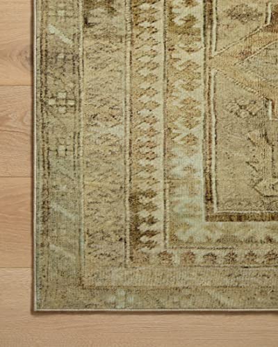 Loloi Magnolia Home Sinclair Khaki/Tobacco 2'-3" x 3'-9" Accent Rug - color: Khaki / Tobacco, size: 2'3" x 3'9" (Rectangular)