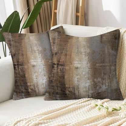 Throw Pillow Covers for Couch, 16x16 Inch, Set of 2, Taupe - color: Taupe, size: 16" x 16" (Pack of 2)