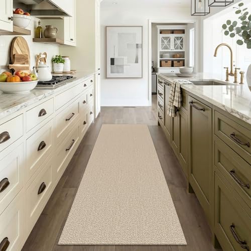 EARTHALL Washable Runner Rug, Non Slip Doorway Runner, 3x6 Ft, Sand/Beige - color: Sand/Beige, size: 3' x 6' (Rectangular)