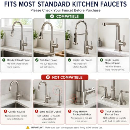Gosmol Faucet Mat for Kitchen Sink - High Back Silicone Sink Splash Guard - color: Gray, size: 17.5x8.8 inch