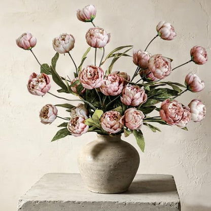 12Pcs Viral Peony Artificial Flowers for Vase - color: Pink, size: 12Pcs