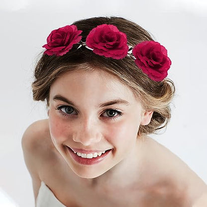 Yunlly 100 Pcs Artificial Flower for Wedding, Wine Red - color: Wine Red