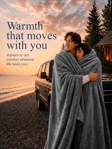 Utopia Bedding Soft Fleece Bed Blanket Throw XL Size Grey (50x70 Inch) - color: Grey, size: Throw XL (50x70 Inch)