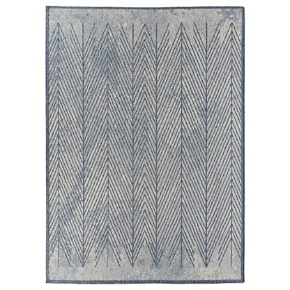 LUXE WEAVERS Blue 6x9 Geometric Area Rug - color: Blue, size: 6' x 9' (Rectangular)