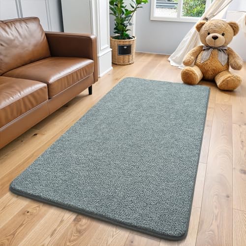Keeko 2x4 Area Rugs for Living Room,Soft Washable Memory Foam Bedroom Rug - color: Grey-green, size: 2' X 4' (Rectangular)