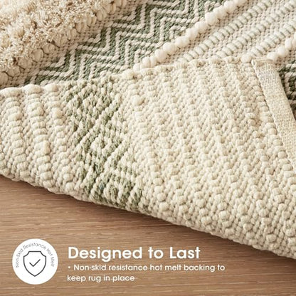 INK+IVY Asher Non-Slip Bath Rug Absorbent Quick Dry, 20 x 32, Sage Green - color: Sage Green, size: 1'8" x 2'8" (Rectangular)