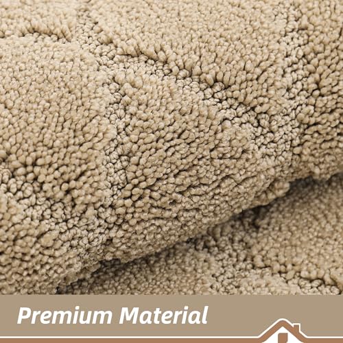 BEQHAUSE Kitchen Rugs Set of 2 Non Slip Runner, 24"x36"+24"x60", Beige - color: Beige, size: 24" X 36" + 24" X 60"