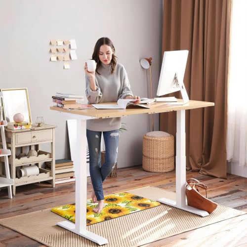MAYHMYO Sunflower Kitchen Decor Mat Set, 2PC Kitchen Mats, Anti Fatigue - color: Sunflower