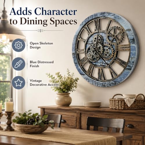 The B-Style Large Wall Clock 24 inch Aqua Green - color: Aqua Green, size: 24 inch (60 cm)