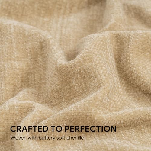 RECYCO Chenille Throw Blanket for Couch, 60"x80", Beige - color: Beige, size: 60'' X 80''