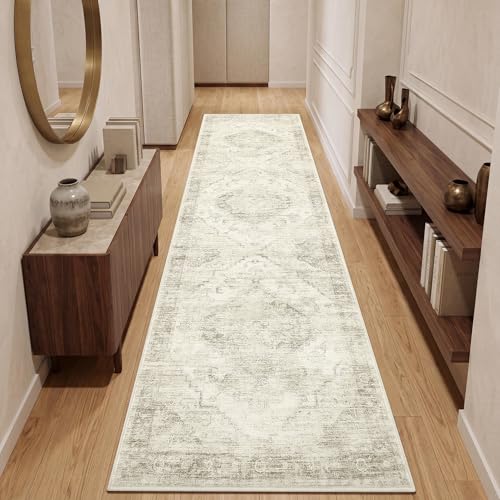 Garvee Beige Boho Washable 2x6 Runner Rug for Kitchen Hallways Entryway - color: Beige, size: 2' x 6' (Rectangular)