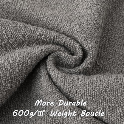 FUTEI Pack of 2 Boucle Textured Throw Pillow Covers 18x18 Inch, Light Grey - color: Light Grey, size: 18" x 18" (Pack of 2)