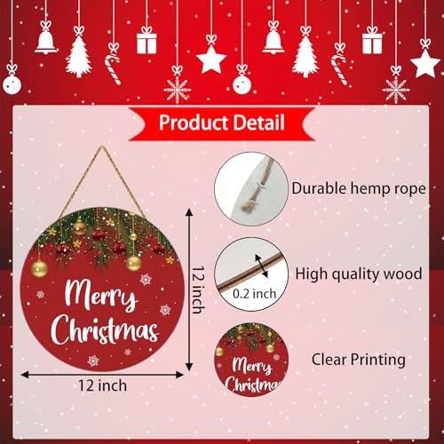 Christmas Door Decorations Merry Christmas Sign Grass Bells Door Sign