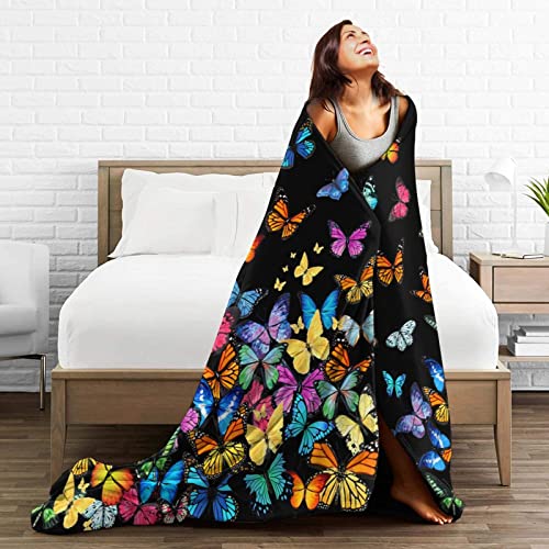 Butterfly Blanket Beautiful Butterfly Throw Blanket Ultra Soft Blankets Lightweight Cozy for Bed Couch Sofa 60"X50" - color: Butterfly 1, size: 60"x50"
