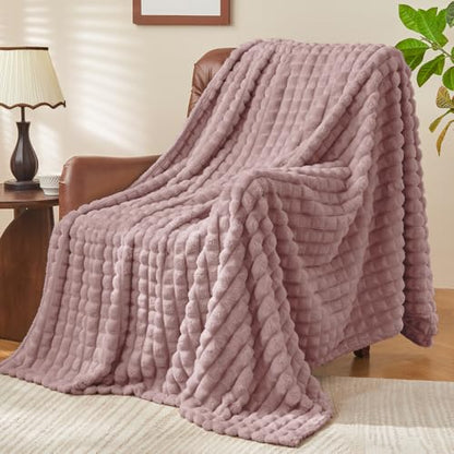 BEDELITE Berry Purple Fleece Throw Blanket for Couch, 50x60 Inches - color: Berry Pulple, size: Throw(50"x60")