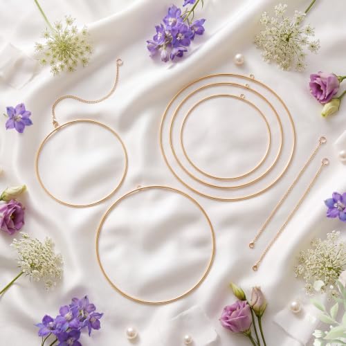 Shimeyao 12 Set Dream Catcher Rings Metal Hoops for Crafts, Round - color: Round