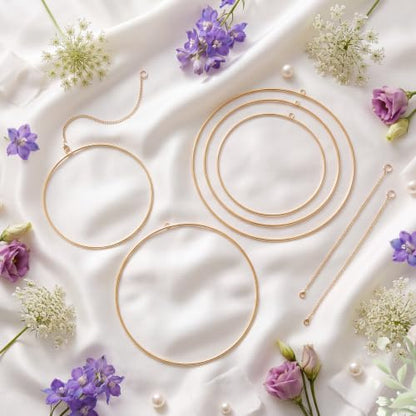 Shimeyao 12 Set Dream Catcher Rings Metal Hoops for Crafts, Round - color: Round
