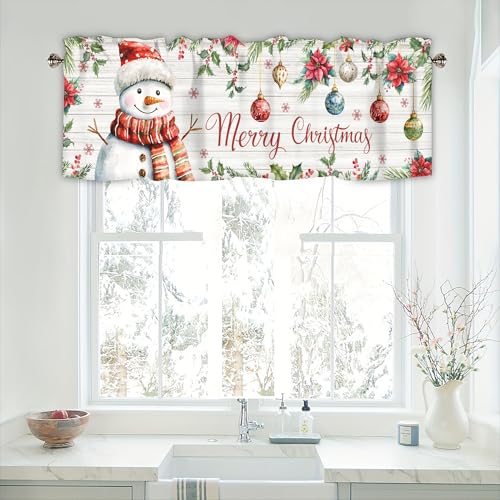 Christmas Kitchen Curtain Valances for Windows 42 x 12 Inch - color: Christmas-sy-sd0785, size: 42"W x 12"L (Pack of 1)
