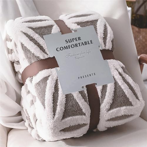 LOMAO Sherpa Fleece Blanket Gifts for Mom Dad Cozy Soft Throw Blanket for Women Men Birthday Gifts Dual Sided Couch Sofa Bed Blanket (Grey,51x63) - color: Grey, size: 51"x63"