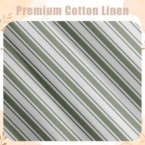 Emvency Valances for Windows, Line Ruffle Hem, 2 Pack, 52x18 Inch, Sage - color: Sage Green Farmhouse