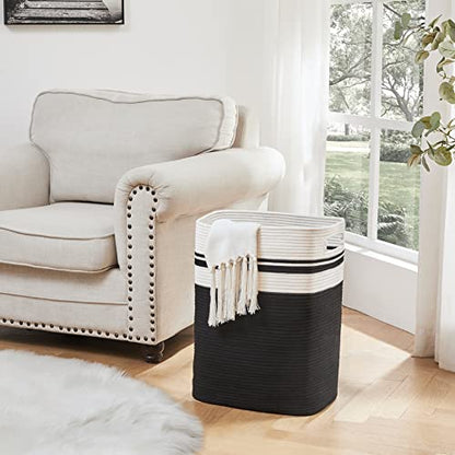 OIAHOMY Laundry Hamper Collapsible Laundry Basket Clothes Organizer Black - color: Black, size: 16.5*13*22