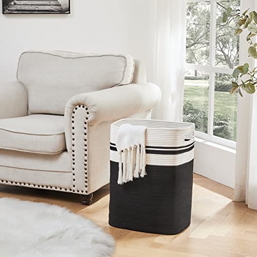 OIAHOMY Laundry Hamper Collapsible Laundry Basket Clothes Organizer Black - color: Black, size: 16.5*13*22