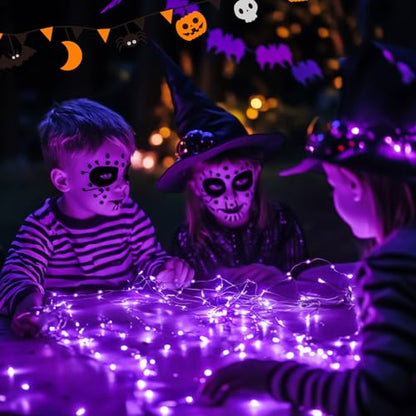 JMEXSUSS 200 LED Purple Fairy Lights Plug in - color: Purple, size: 66FT 200LED