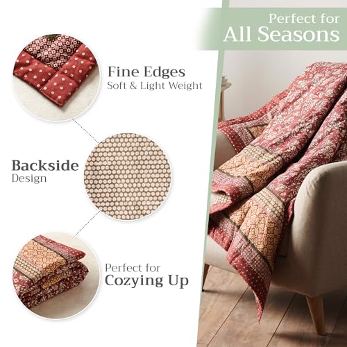 Maison d' Hermine Throw Blanket for Couch Lightweight Soft (50''X60'') - color: 005 - Surya - Barn Red, size: 50"x60"