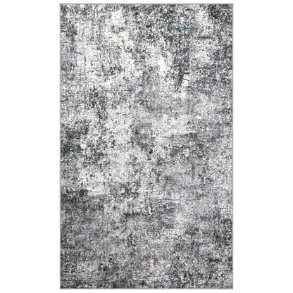 DMOYEST 3x5 Entryway Area Rug Washable Abstract Grey Small Carpet - color: Grey, size: 3' x 5' (Rectangular)